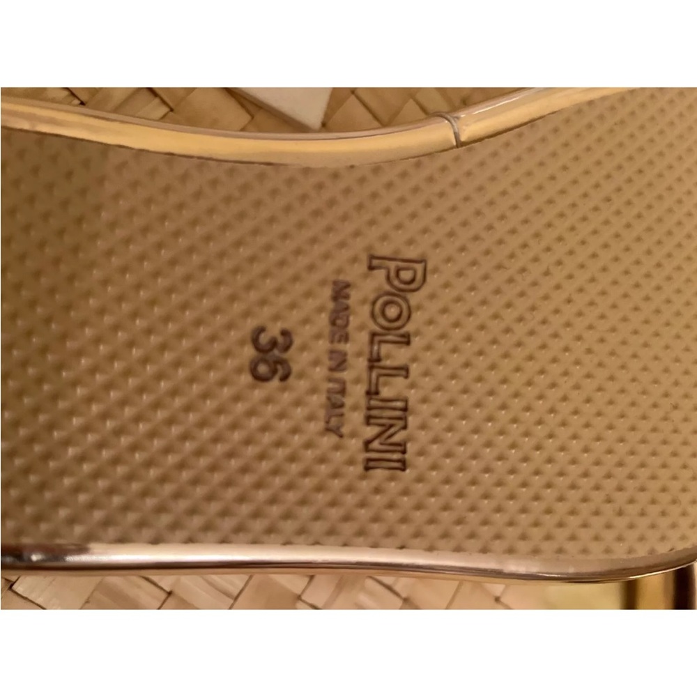Pollini Golden Rainbow metallic platform sandals size 36. - Picture 4 of 5
